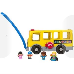Fisher-Price Little People Big Yellow Bus Smart Stages musical push & pull toy